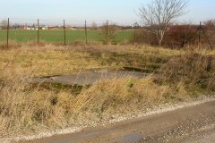 Gebäudereste im Südteil des ehemaligen Flugfeld Aspern. Aufgenommen am 24.01.2008. Foto: Ing. Erwin Rössler