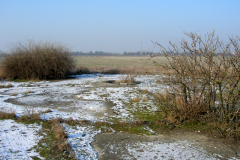 Die Kompensierscheibe des ehemaligen Flugfeld-Aspern. Diese war zum Kompensieren von Magnetkompasse von Luftfahrzeugen erforderlich. Aufgenommen am 10.01.2009. Foto: Ing. Erwin Rössler