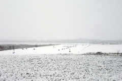 Die Landebahn 09-27 auf dem ehemaligen Flugfeld Aspern Blickrichtung Osten. Aufgenommen am 01.01.2008. Foto: Ing. Erwin Rössler