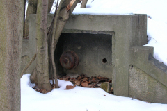 Der Wasserbunker neben den Resten der ehemaligen Fliegerkaserne. Der viereckige türähnliche Vorbau war die Entnahmestelle. Aufgenommen am 07.02.2010. Foto: Ing. Erwin Rössler